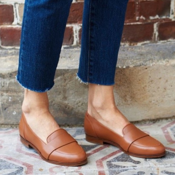 Sézane ‘Michel’ Cognac Tan Leather Loafers, Size 39 - Picture 3 of 8